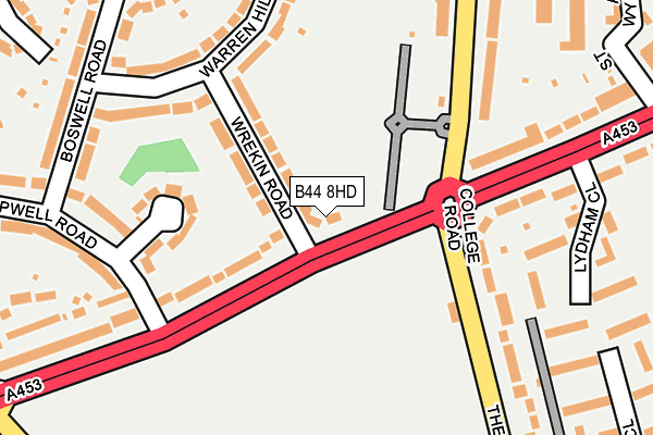 B44 8HD map - OS OpenMap – Local (Ordnance Survey)