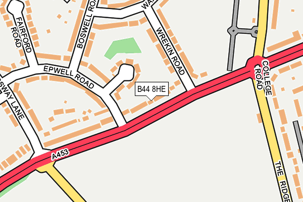 B44 8HE map - OS OpenMap – Local (Ordnance Survey)