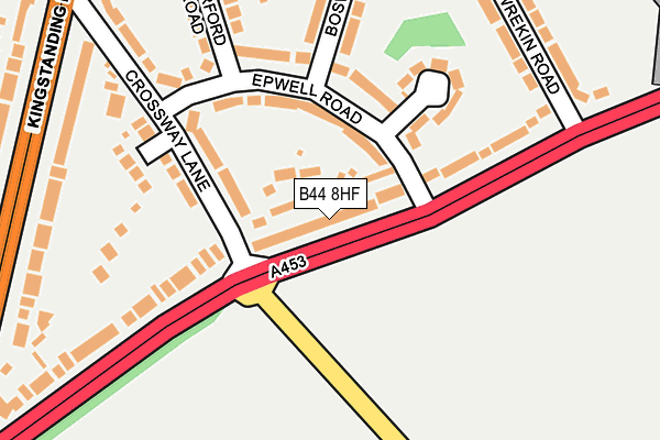 B44 8HF map - OS OpenMap – Local (Ordnance Survey)
