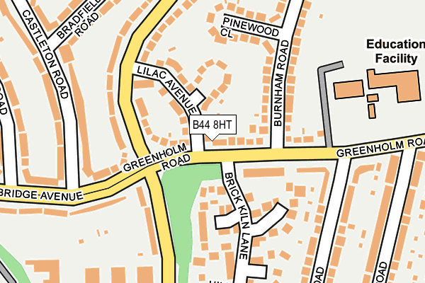 B44 8HT map - OS OpenMap – Local (Ordnance Survey)