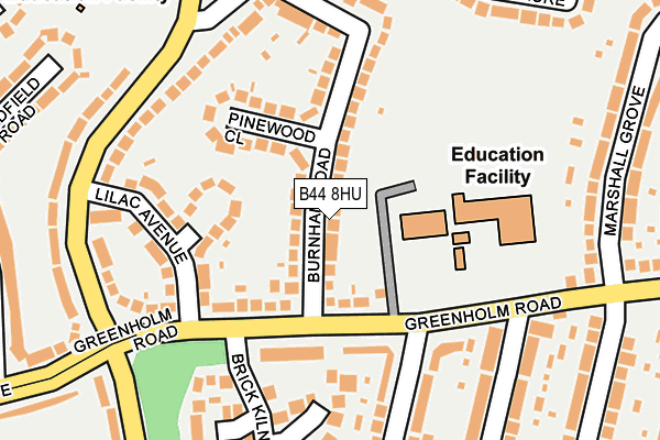 B44 8HU map - OS OpenMap – Local (Ordnance Survey)