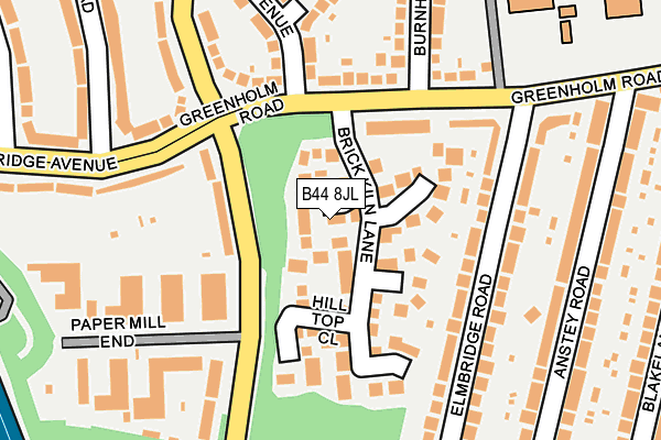 B44 8JL map - OS OpenMap – Local (Ordnance Survey)