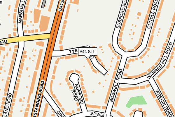 B44 8JT map - OS OpenMap – Local (Ordnance Survey)