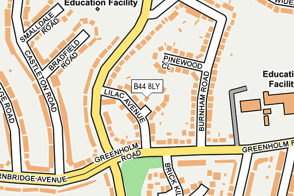 B44 8LY map - OS OpenMap – Local (Ordnance Survey)