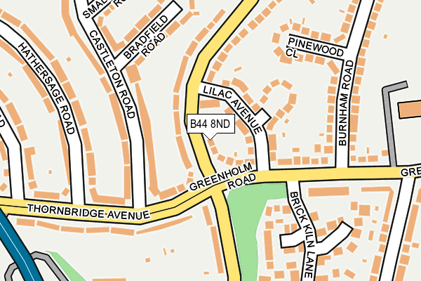 B44 8ND map - OS OpenMap – Local (Ordnance Survey)