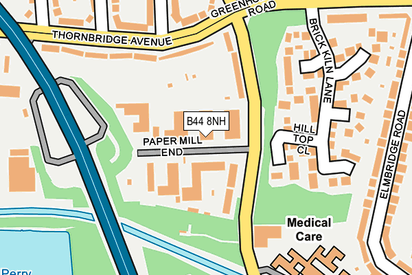 B44 8NH map - OS OpenMap – Local (Ordnance Survey)