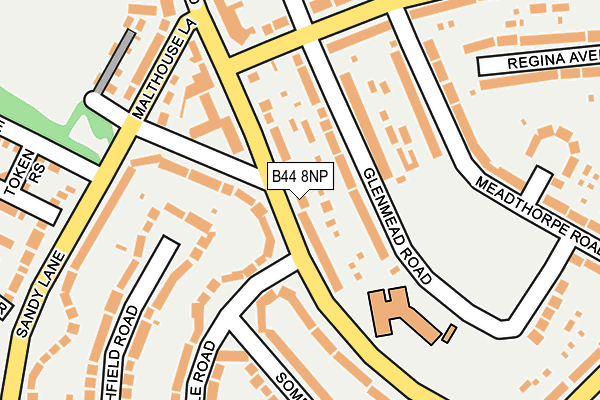 B44 8NP map - OS OpenMap – Local (Ordnance Survey)