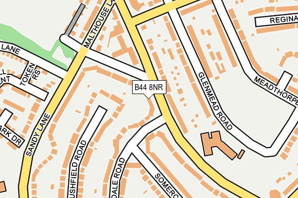 B44 8NR map - OS OpenMap – Local (Ordnance Survey)