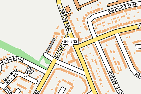 B44 8NS map - OS OpenMap – Local (Ordnance Survey)