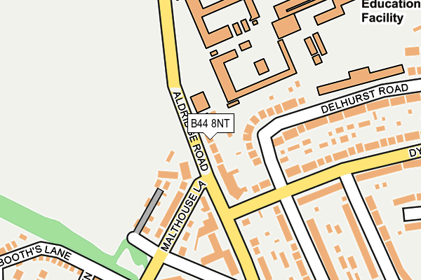 B44 8NT map - OS OpenMap – Local (Ordnance Survey)