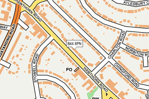 B44 8PN map - OS OpenMap – Local (Ordnance Survey)