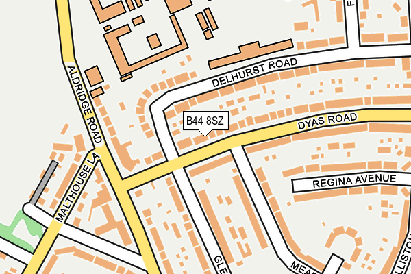 B44 8SZ map - OS OpenMap – Local (Ordnance Survey)