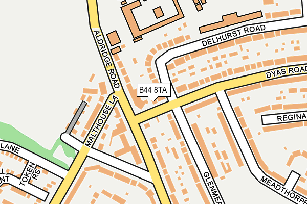 B44 8TA map - OS OpenMap – Local (Ordnance Survey)