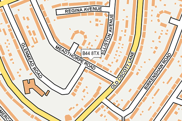 B44 8TX map - OS OpenMap – Local (Ordnance Survey)