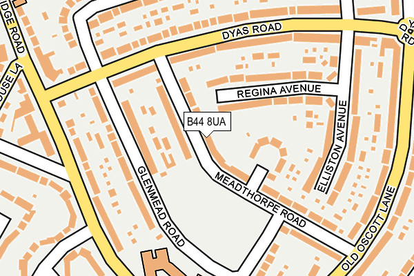 B44 8UA map - OS OpenMap – Local (Ordnance Survey)