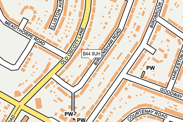 B44 8UH map - OS OpenMap – Local (Ordnance Survey)