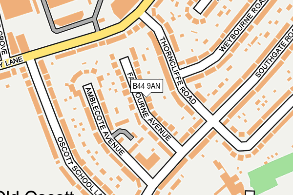 B44 9AN map - OS OpenMap – Local (Ordnance Survey)