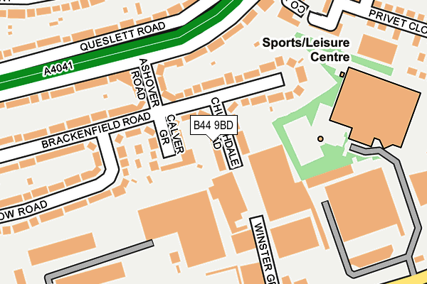 B44 9BD map - OS OpenMap – Local (Ordnance Survey)