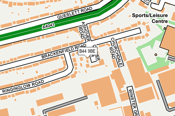 B44 9BE map - OS OpenMap – Local (Ordnance Survey)