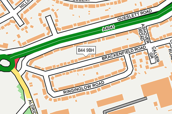 B44 9BH map - OS OpenMap – Local (Ordnance Survey)