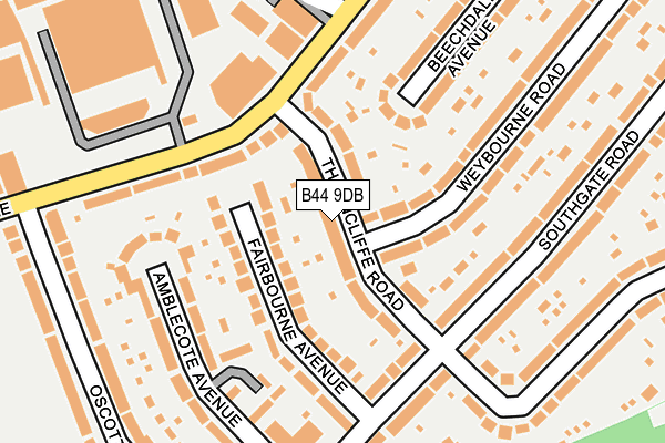 B44 9DB map - OS OpenMap – Local (Ordnance Survey)