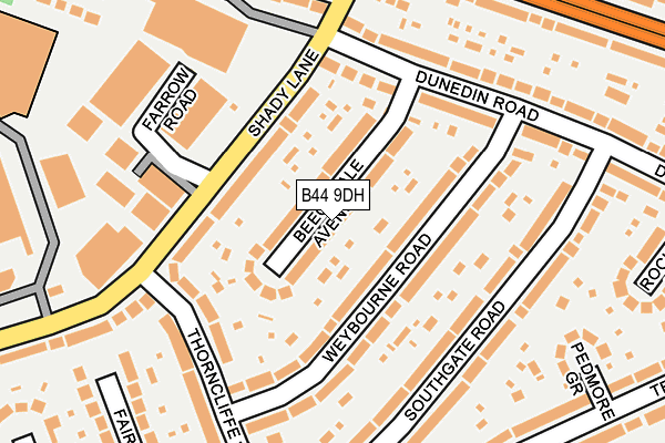 B44 9DH map - OS OpenMap – Local (Ordnance Survey)