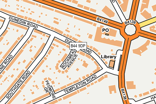 B44 9DP map - OS OpenMap – Local (Ordnance Survey)