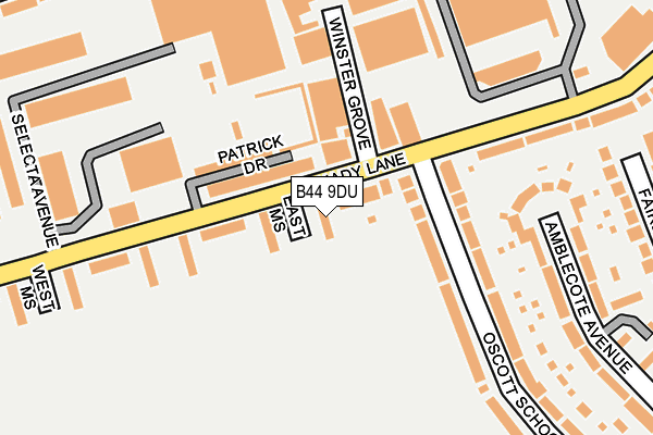 B44 9DU map - OS OpenMap – Local (Ordnance Survey)