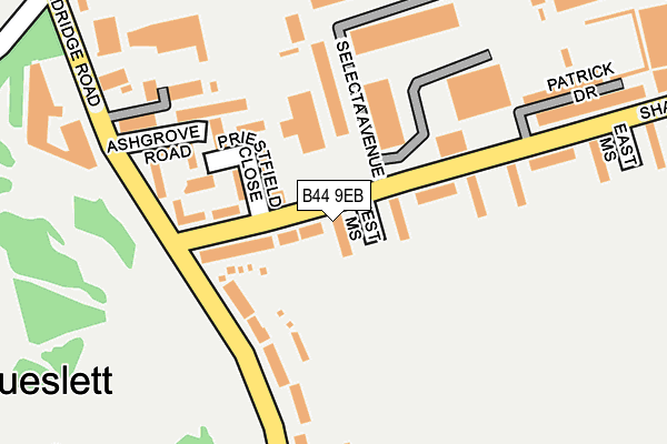 B44 9EB map - OS OpenMap – Local (Ordnance Survey)