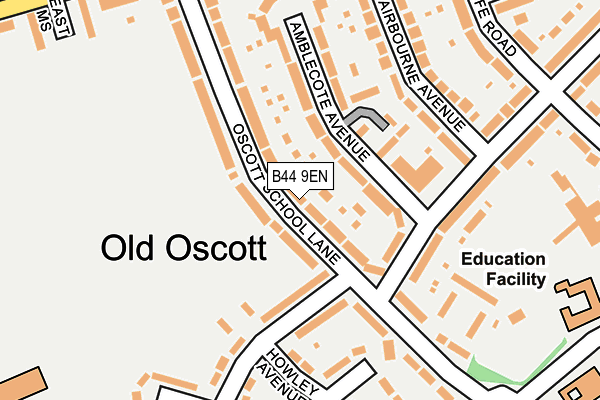 B44 9EN map - OS OpenMap – Local (Ordnance Survey)