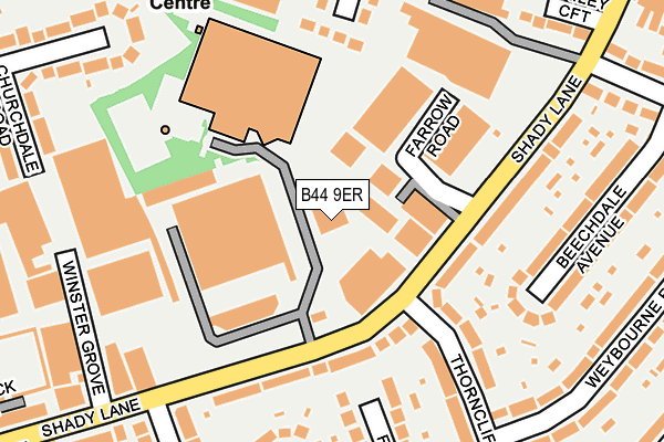 B44 9ER map - OS OpenMap – Local (Ordnance Survey)