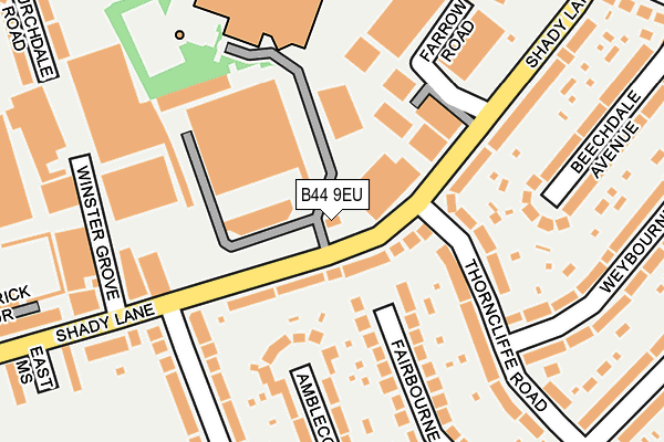 B44 9EU map - OS OpenMap – Local (Ordnance Survey)