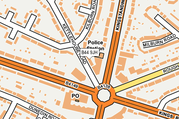 B44 9JH map - OS OpenMap – Local (Ordnance Survey)