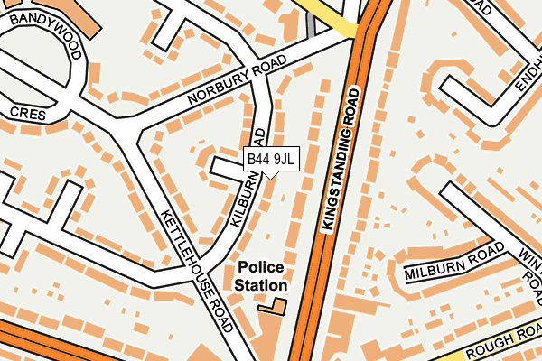 B44 9JL map - OS OpenMap – Local (Ordnance Survey)