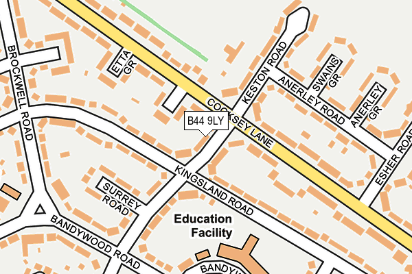 B44 9LY map - OS OpenMap – Local (Ordnance Survey)