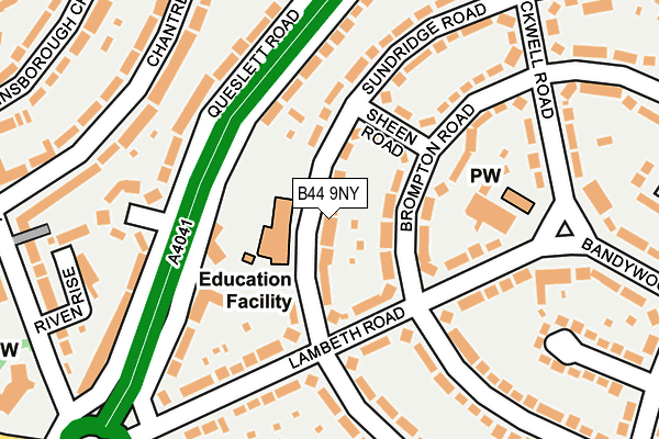 B44 9NY map - OS OpenMap – Local (Ordnance Survey)