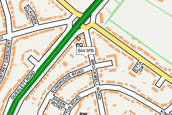 B44 9PB map - OS OpenMap – Local (Ordnance Survey)