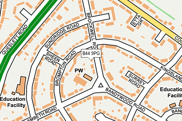 B44 9PG map - OS OpenMap – Local (Ordnance Survey)