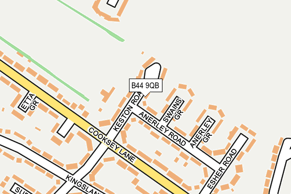 B44 9QB map - OS OpenMap – Local (Ordnance Survey)