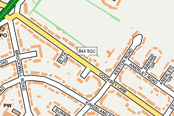 B44 9QU map - OS OpenMap – Local (Ordnance Survey)
