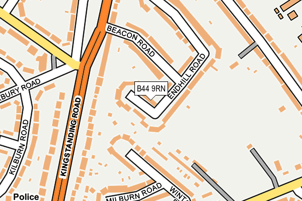 B44 9RN map - OS OpenMap – Local (Ordnance Survey)