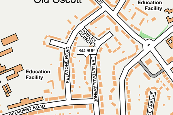 B44 9UP map - OS OpenMap – Local (Ordnance Survey)