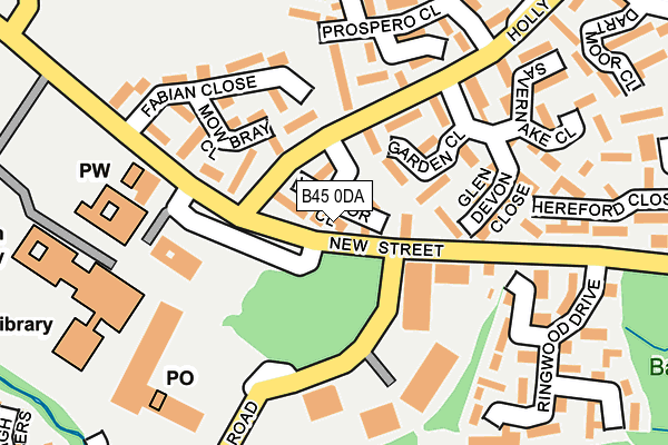 B45 0DA map - OS OpenMap – Local (Ordnance Survey)