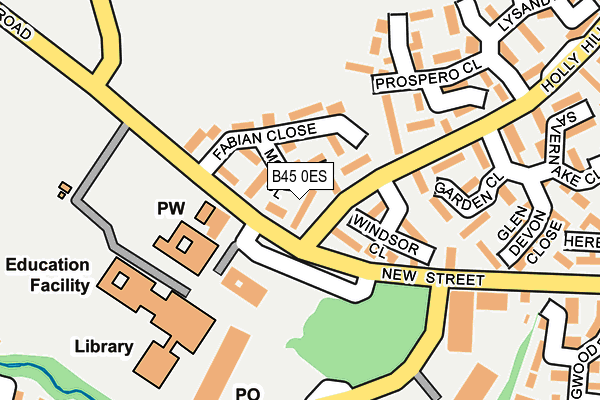 B45 0ES map - OS OpenMap – Local (Ordnance Survey)