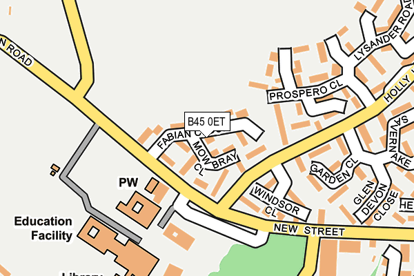 B45 0ET map - OS OpenMap – Local (Ordnance Survey)