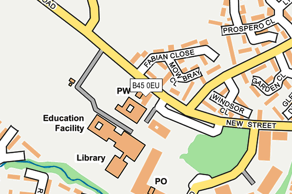 B45 0EU map - OS OpenMap – Local (Ordnance Survey)