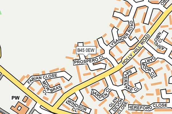 B45 0EW map - OS OpenMap – Local (Ordnance Survey)