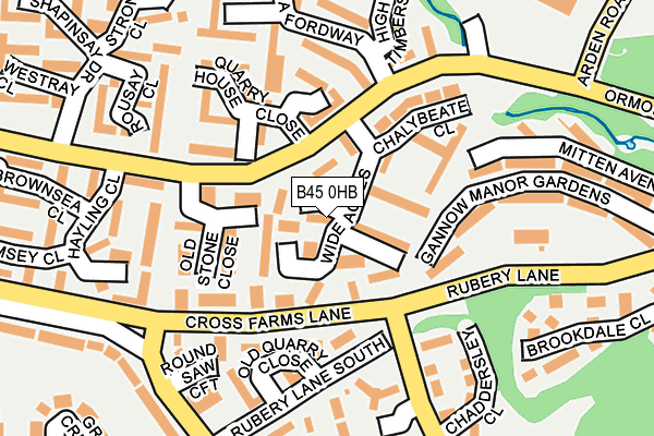 B45 0HB map - OS OpenMap – Local (Ordnance Survey)