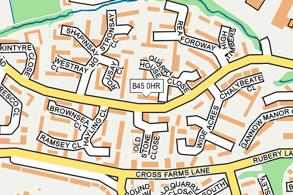 B45 0HR map - OS OpenMap – Local (Ordnance Survey)