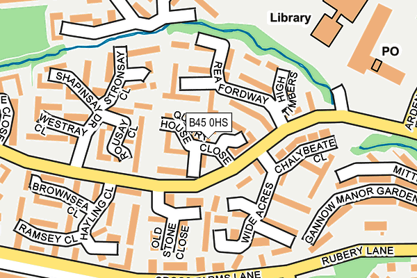 B45 0HS map - OS OpenMap – Local (Ordnance Survey)